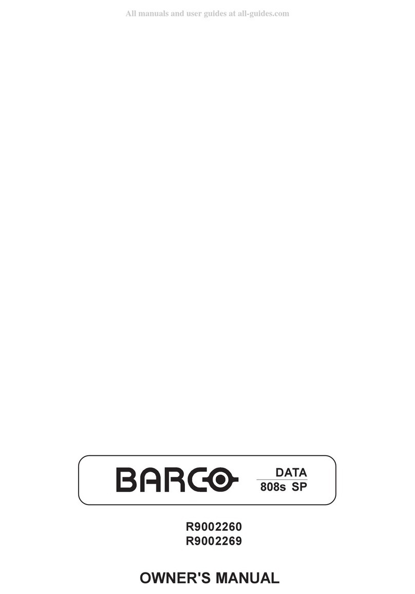 Barco DATA 808s SP User manual