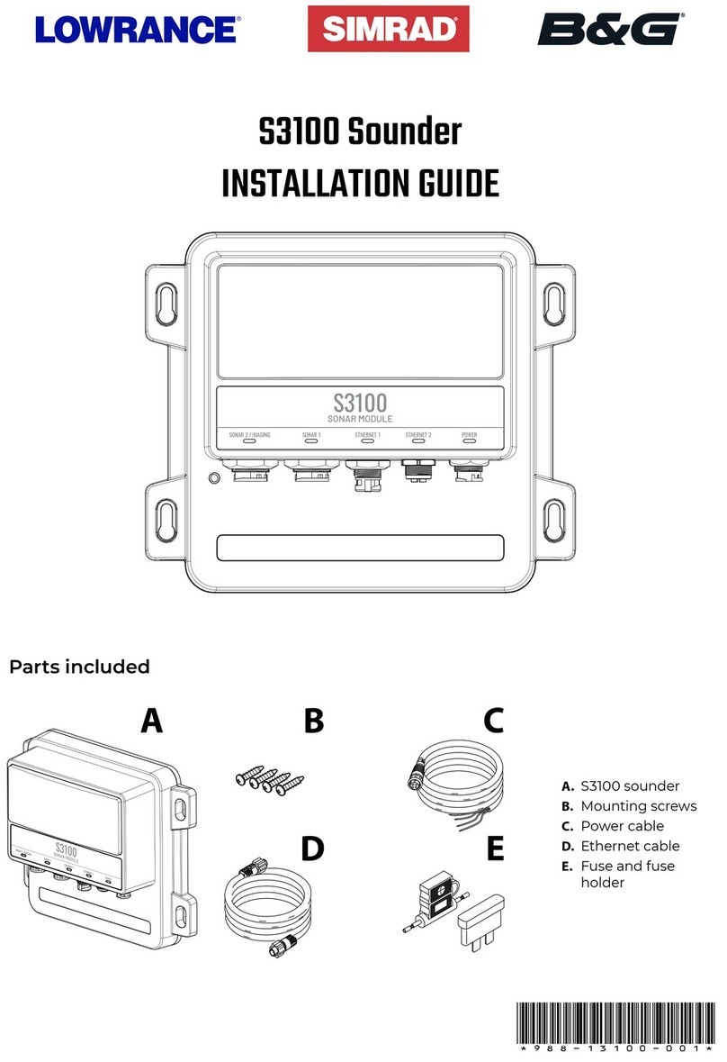 Lowrance SIMRAD S3100 installation guide