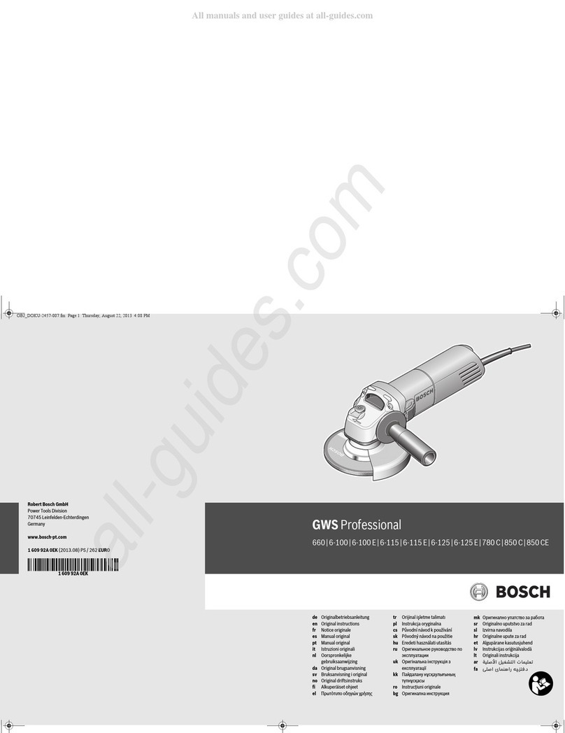 Bosch Professional GWS 850C User manual