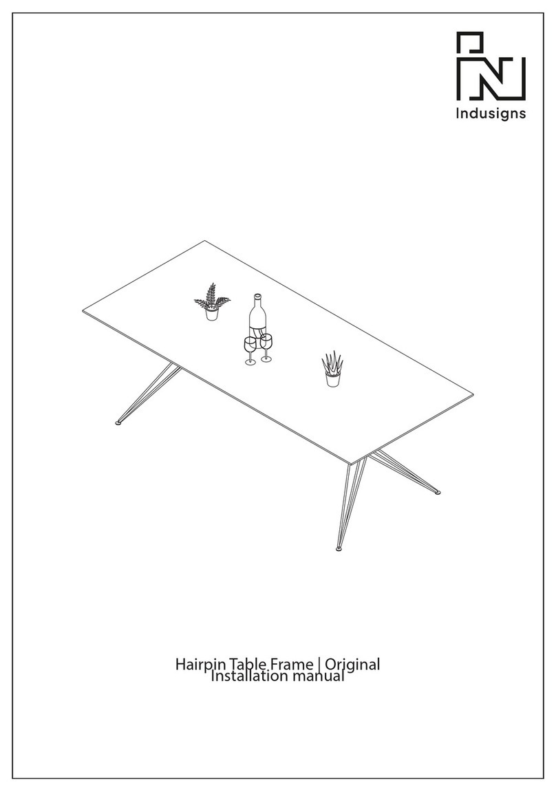 indusigns Hairpin Table Frame Original installation manual indusigns Hairpin Table Frame Original installation manual