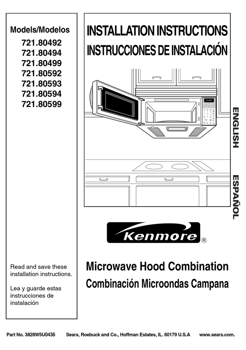 Kenmore 721.80494 installation instructions