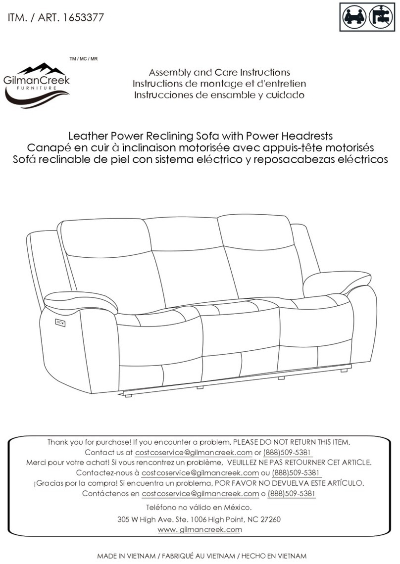 Gilman Creek 1653377 Assembly and care instructions Gilman Creek 1653377 Assembly and care instructions
