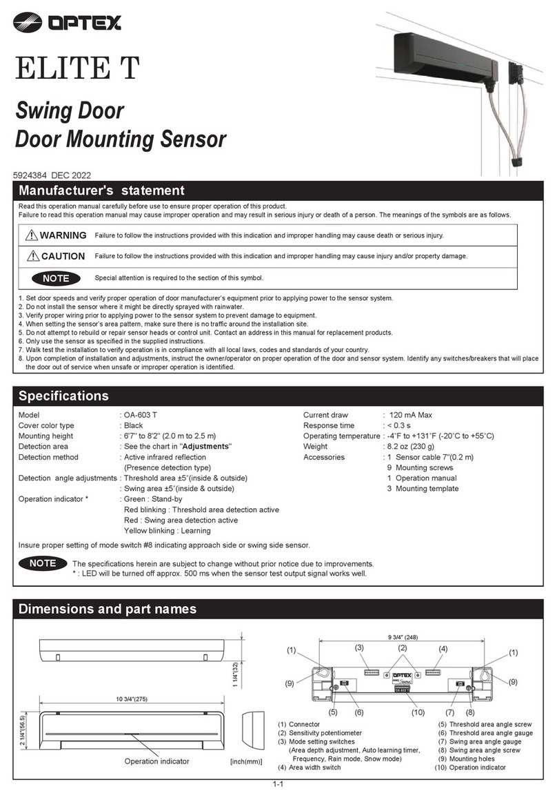 Optex ELITE T User manual