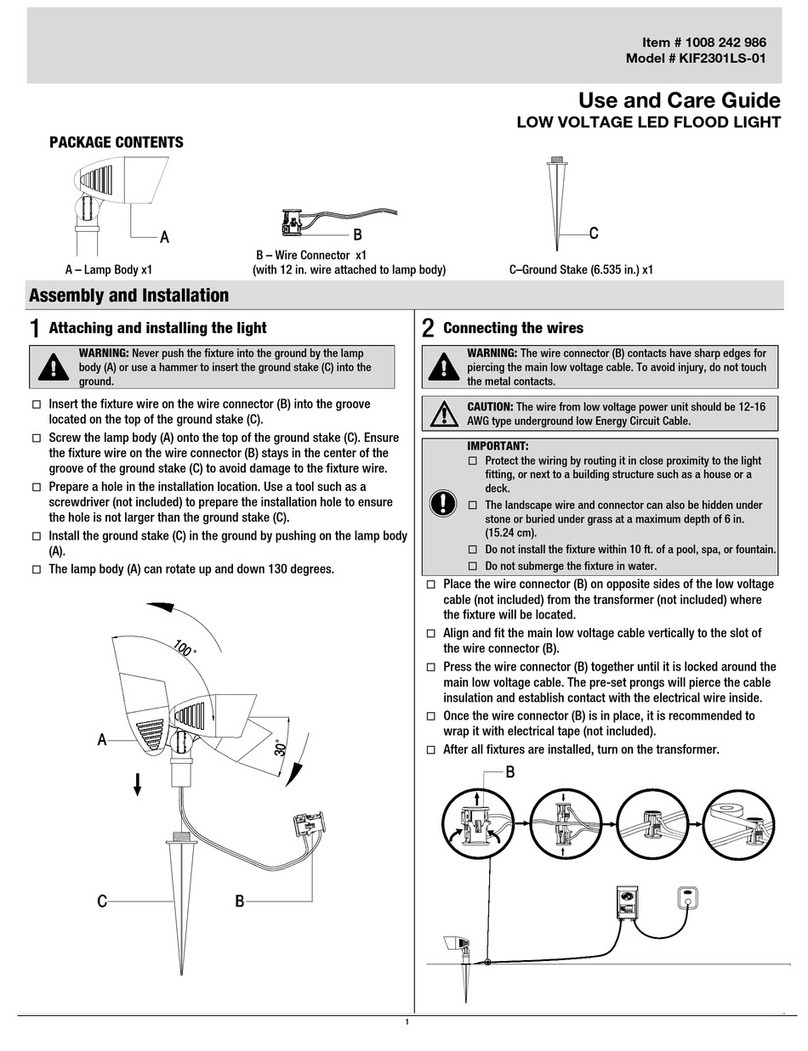 HAMPTON BAY KIF2301LS-01 Use and care guide HAMPTON BAY KIF2301LS-01 Use and care guide