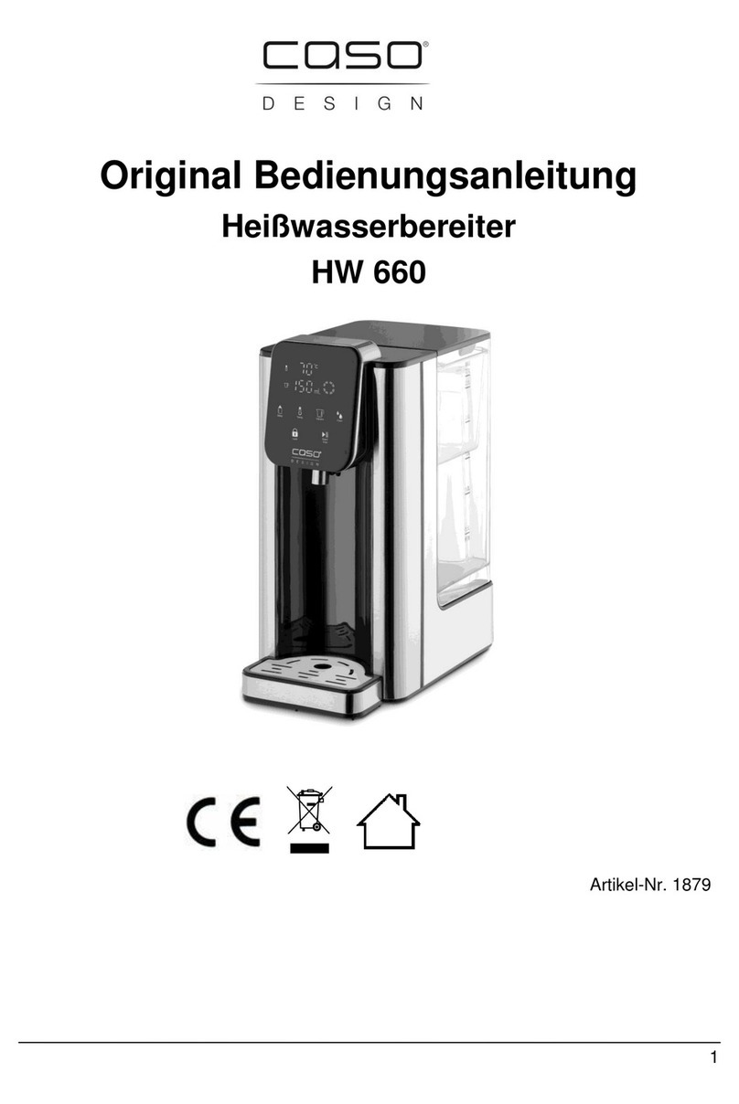 CASO DESIGN 1879 Installation instructions