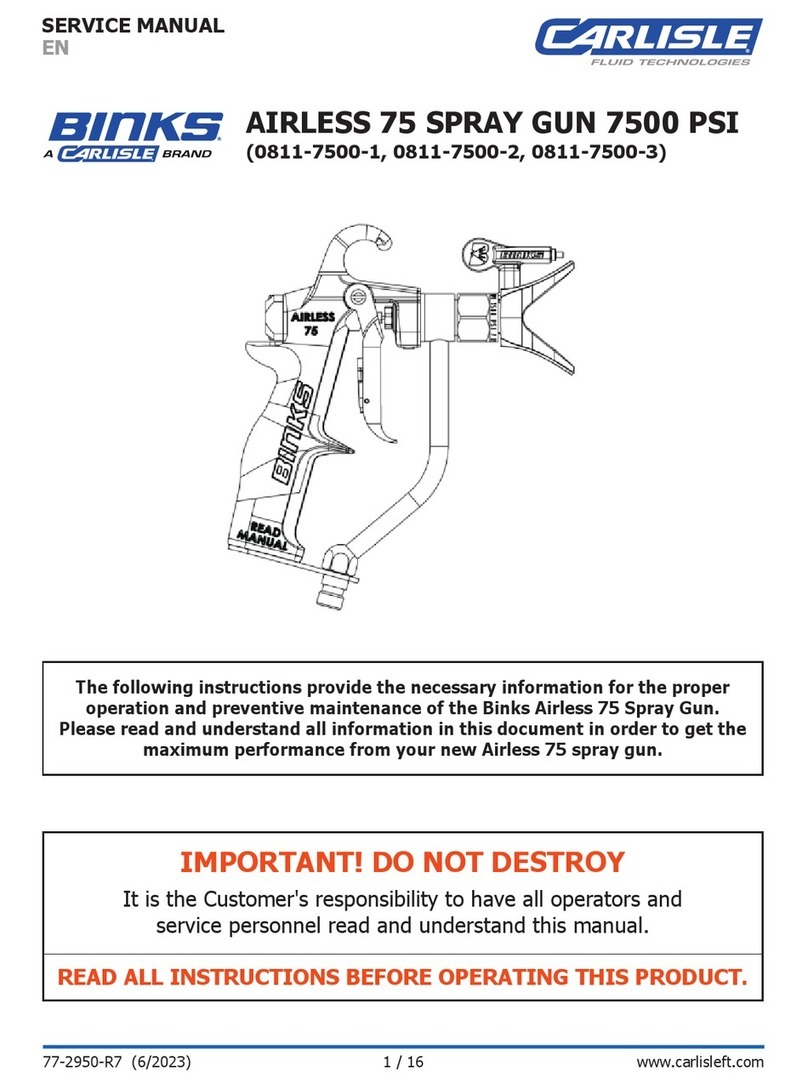 Carlisle BINKS 0811-7500-1 User manual