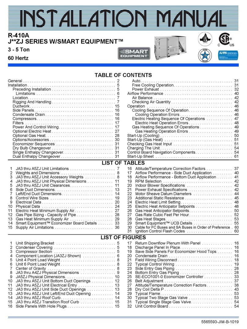 Johnson Controls J ZJ Series User manual