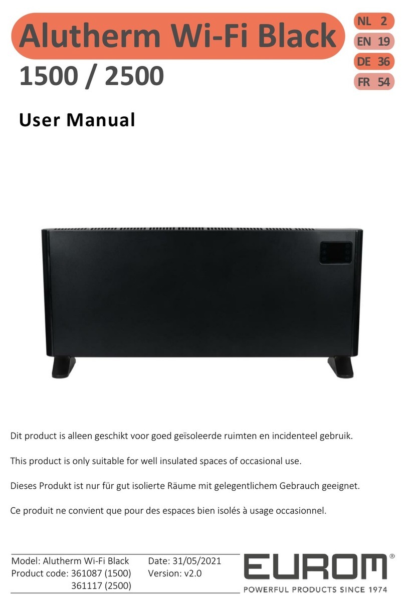EUROM Alutherm Wi-Fi Black 1500 user manual