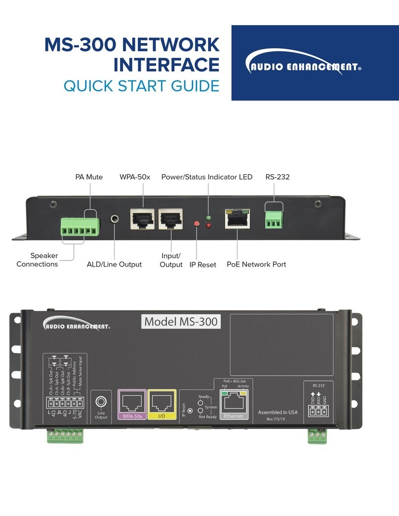Audio enhancement MS-300 quick start guide