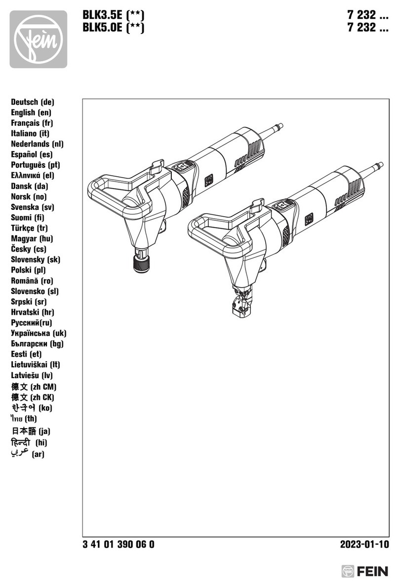 Fein BLK3.5E Translation of the original instructions