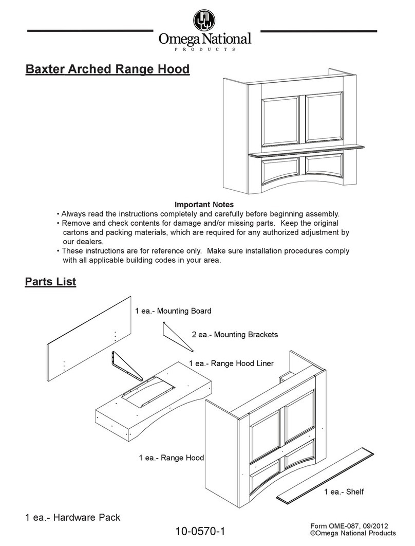 Omega National Products Baxter Arched installation instructions