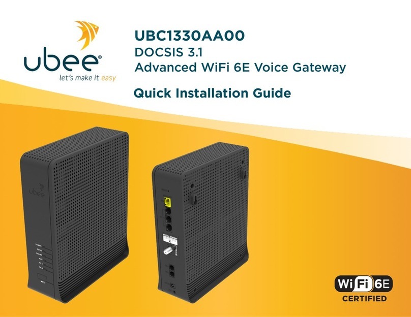 Ubee UBC1330AAOO User manual