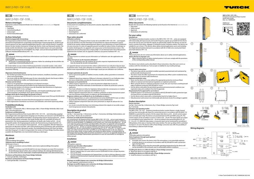 turck IMX12-FI01-1SF-1I1R Series quick start guide