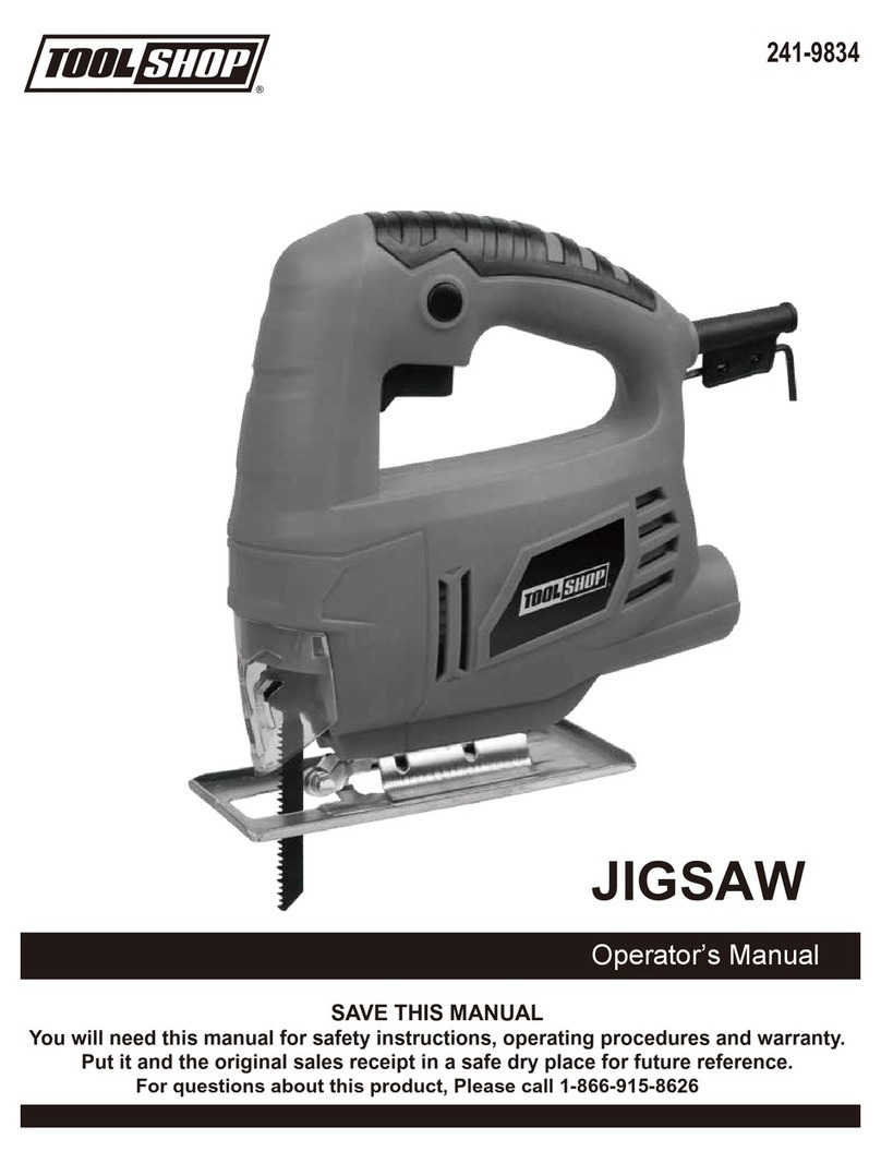 Toolshop 241-9834 Operator's manual
