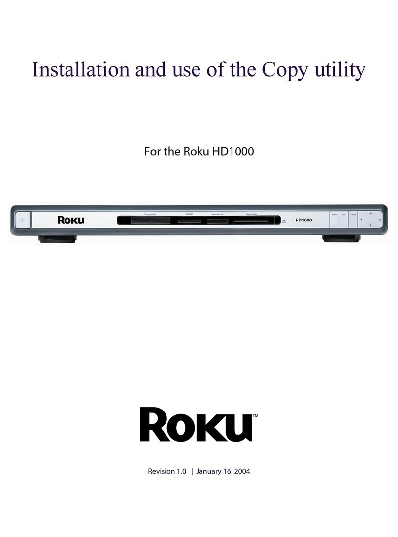 Roku HD1000 - PhotoBridge - Digital AV Player Installation and use manual