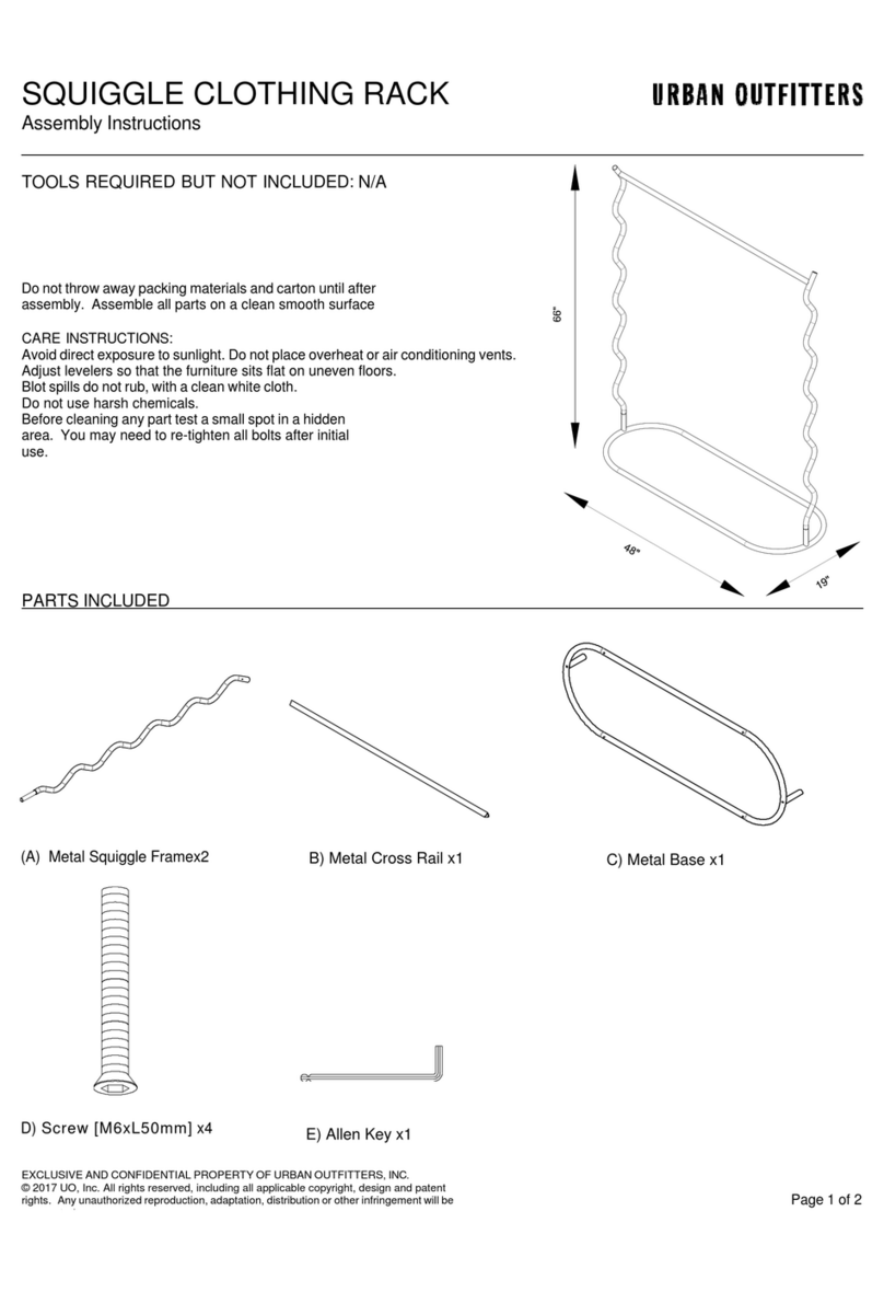 URBAN OUTFITTERS SQUIGGLE Assembly instructions