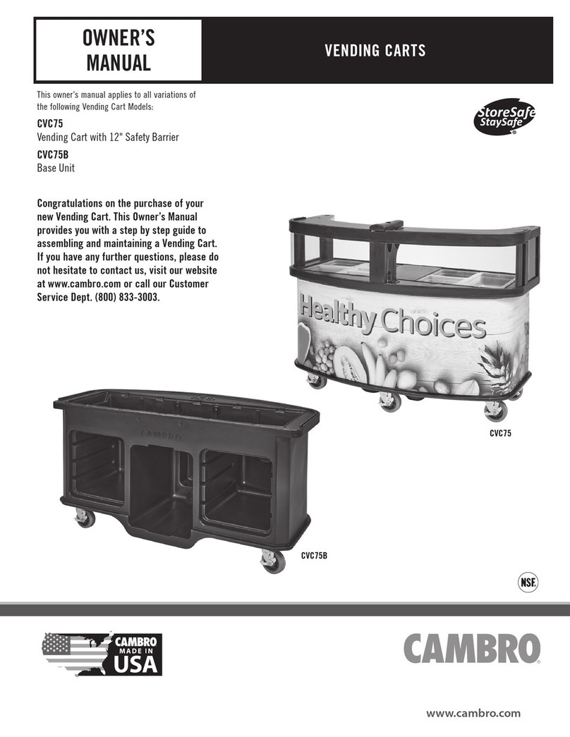 Cambro CVC75 owner's manual