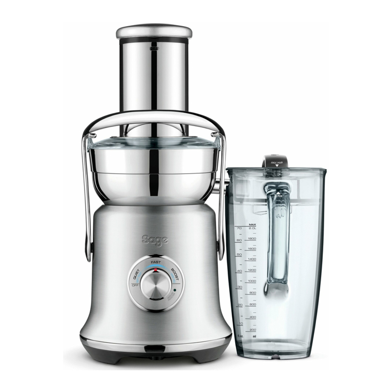 Sage the Nutri Juicer Cold XL BJE830 user manual
