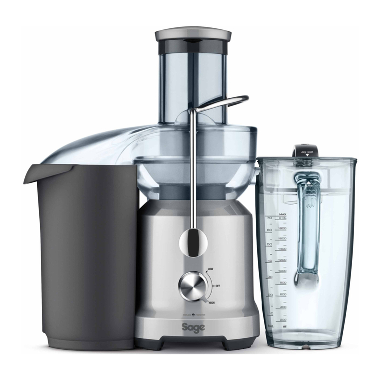Sage Nutri Juicer Cold BJE430 user manual