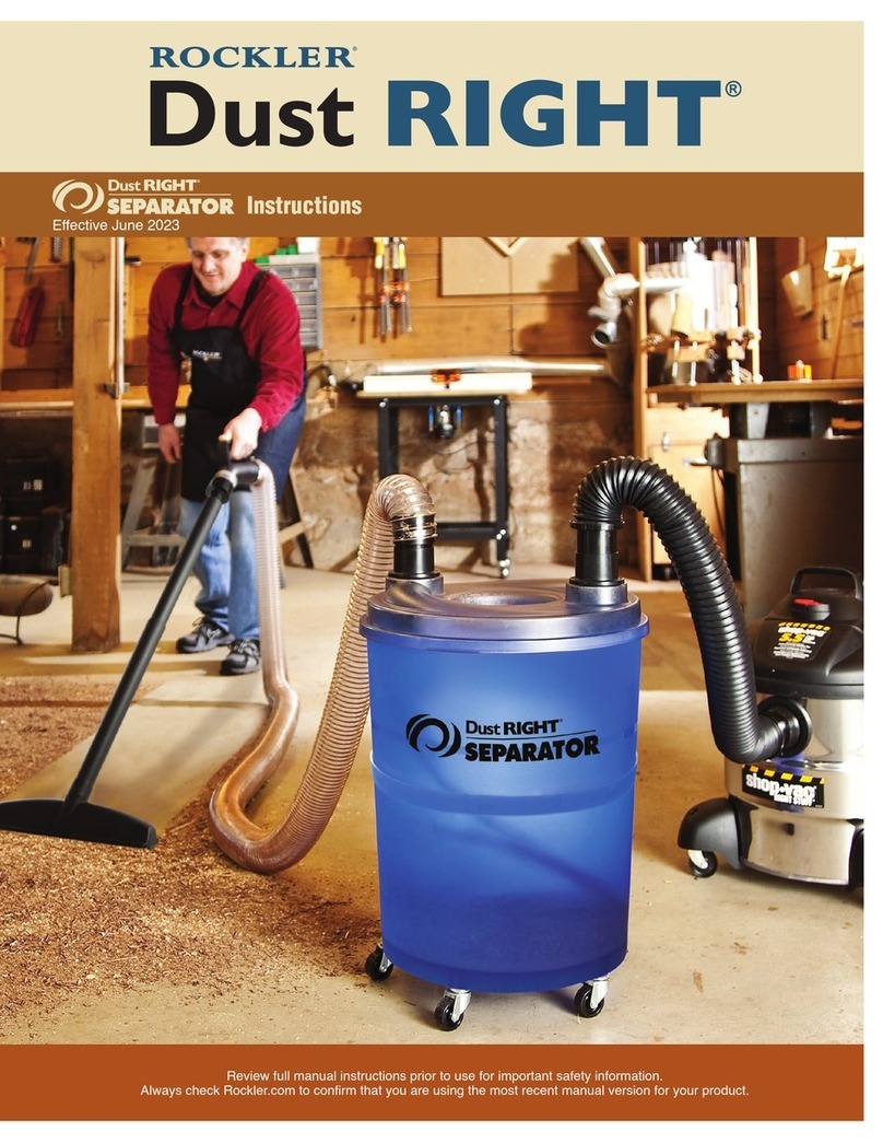 Rockler Dust Right Separator instructions