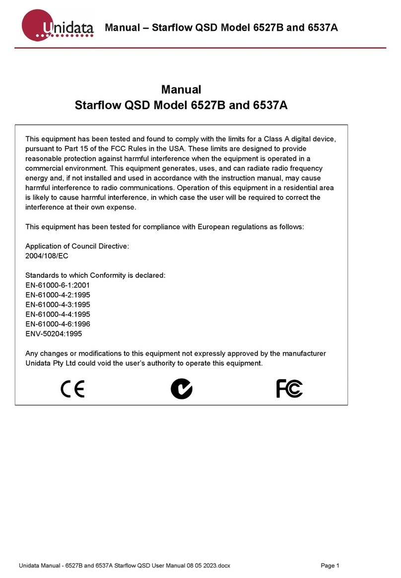 UniData Communication Systems Starflow QSD 6527B manual