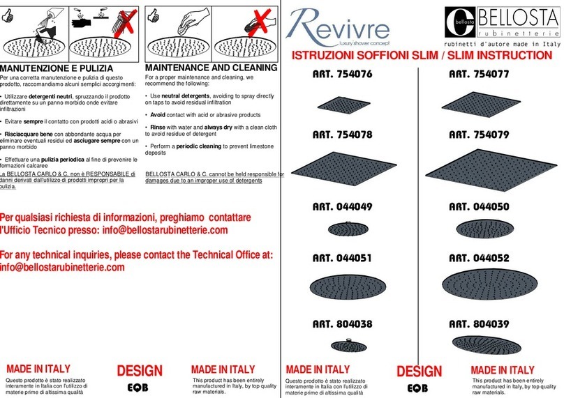 BELLOSTA REVIVRE SLIM 754076 instructions