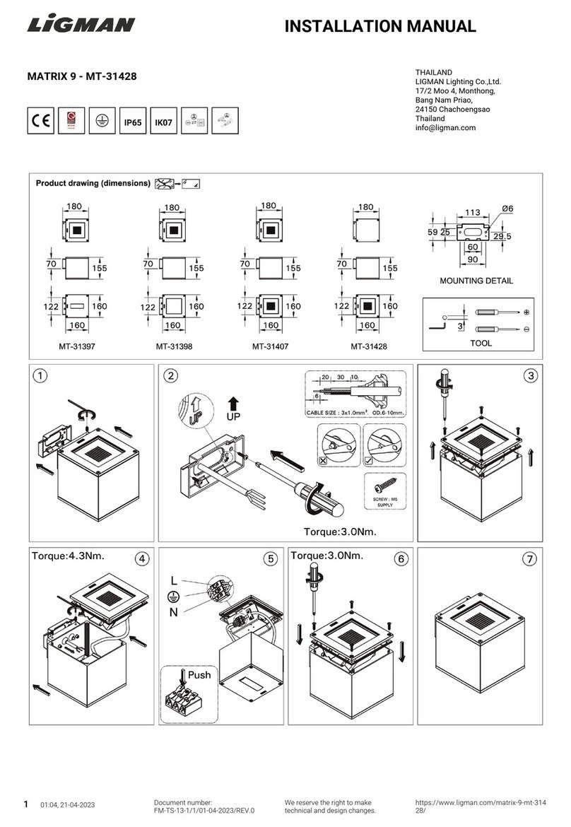 LIGMAN MT-31428 installation manual