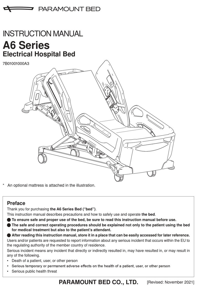 PARAMOUNT BED 7B01001000A3 Operator's manual