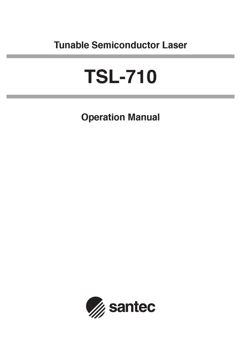 Santec TSL-710 User manual Santec TSL-710 User manual
