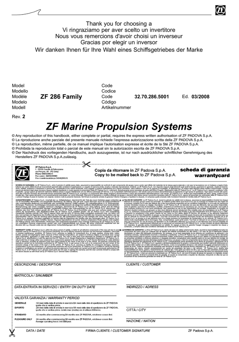 ZF Marine ZF 286 Series manual