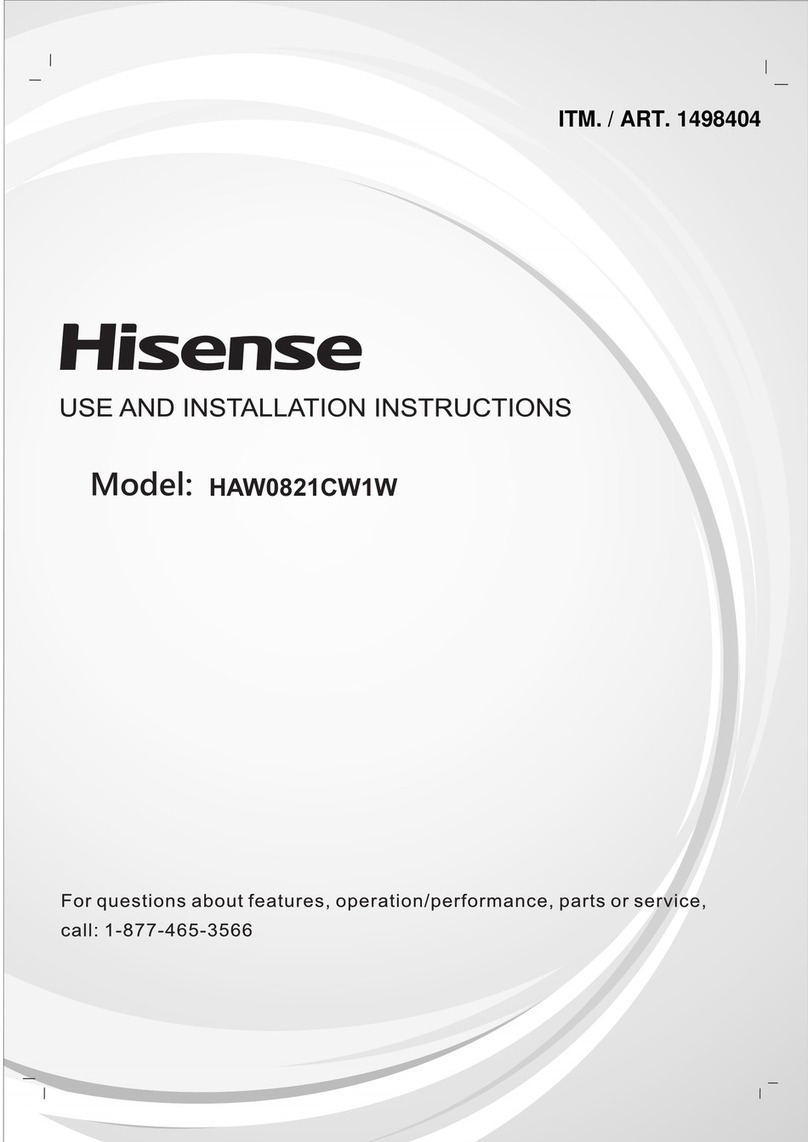 Hisense HAW0821CW1W Technical manual