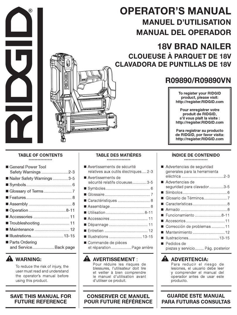 RIDGID R09890VN User manual