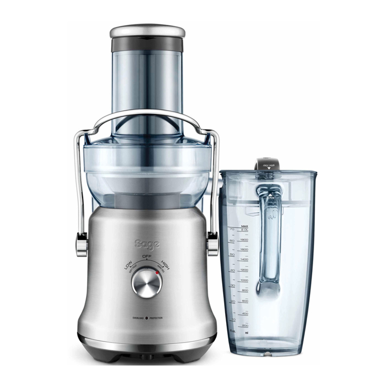 Sage Nutri Juicer Cold Plus BJE530 user manual