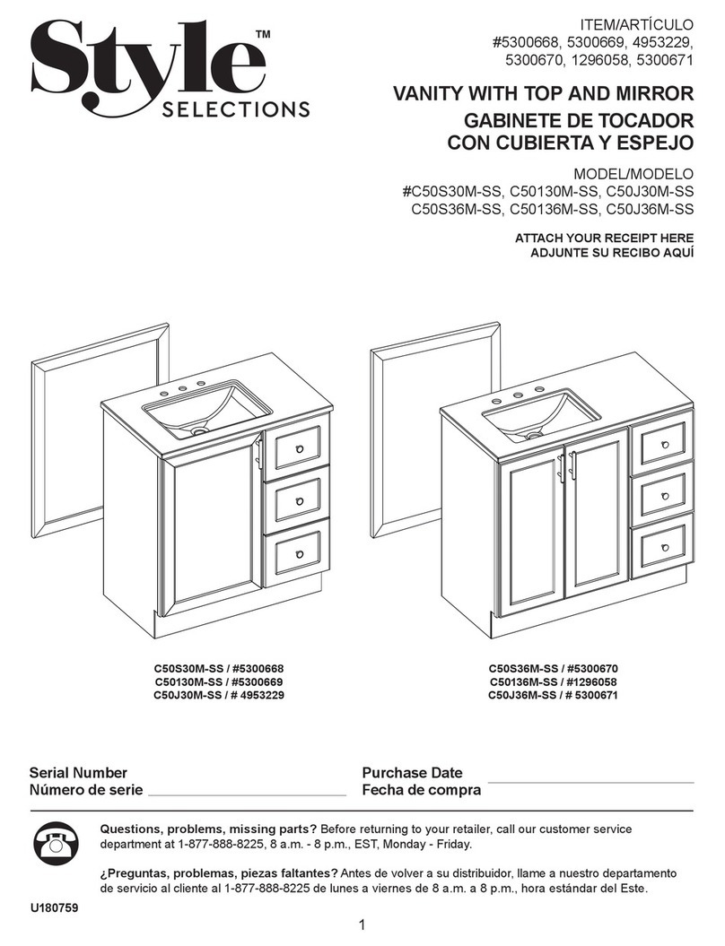 Style selections C50S30M-SS User manual
