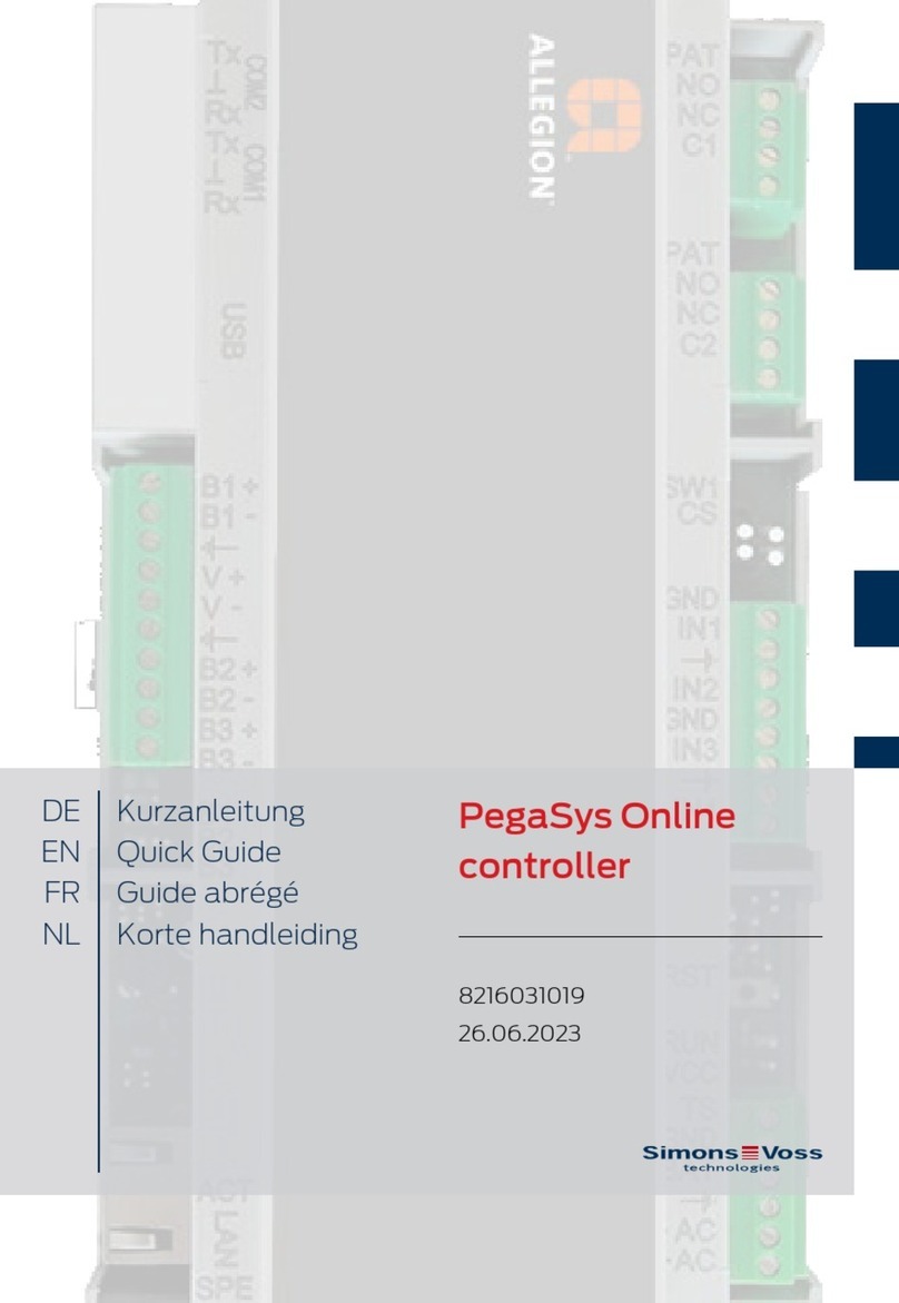 Simons Voss Technologies Allegion PegaSys User manual Simons Voss Technologies Allegion PegaSys User manual
