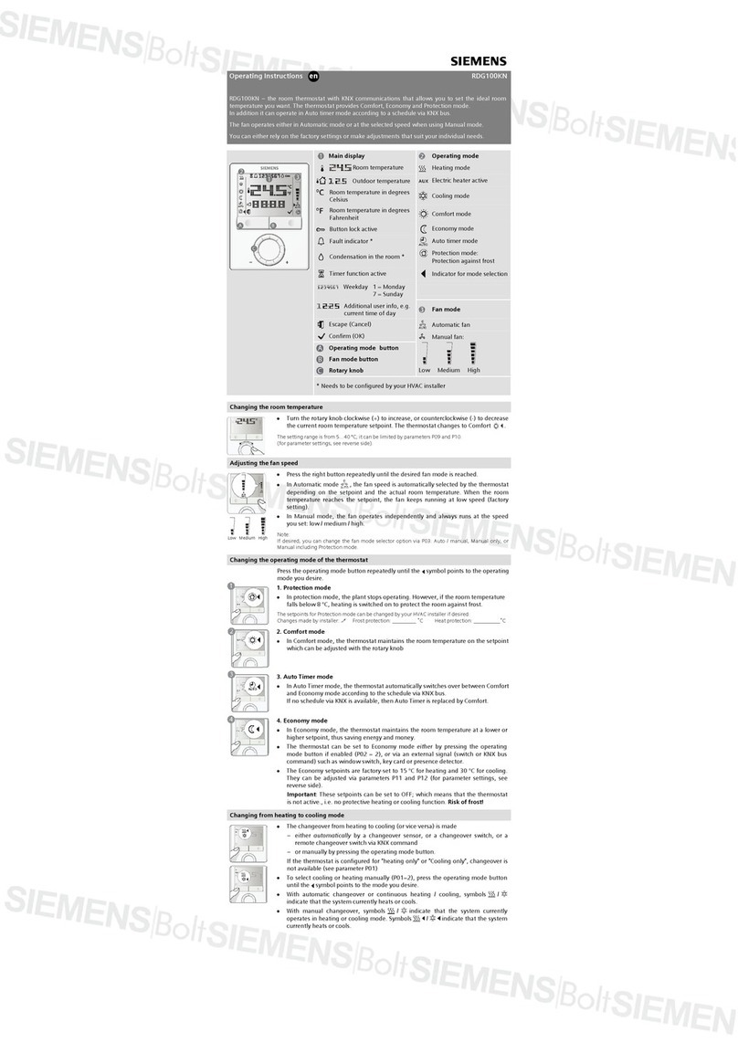 Siemens RDG100KN User manual