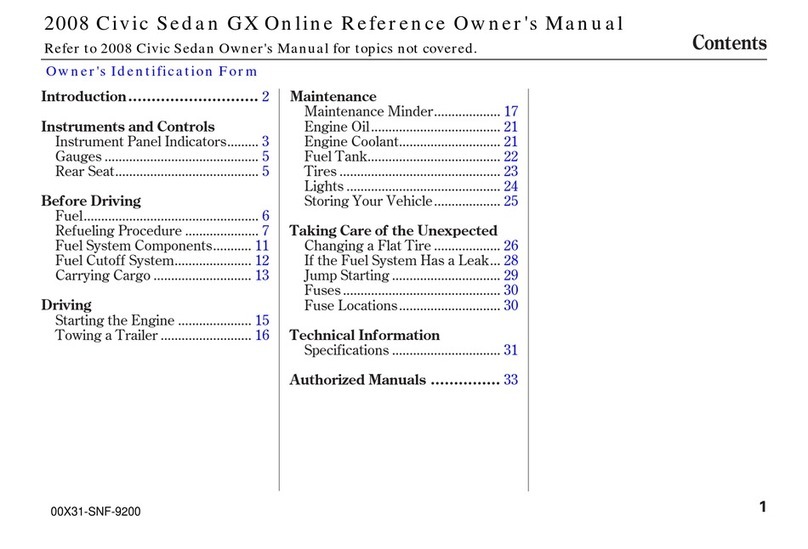 CIVIC Sedan GX 2008 Online reference owner's manual