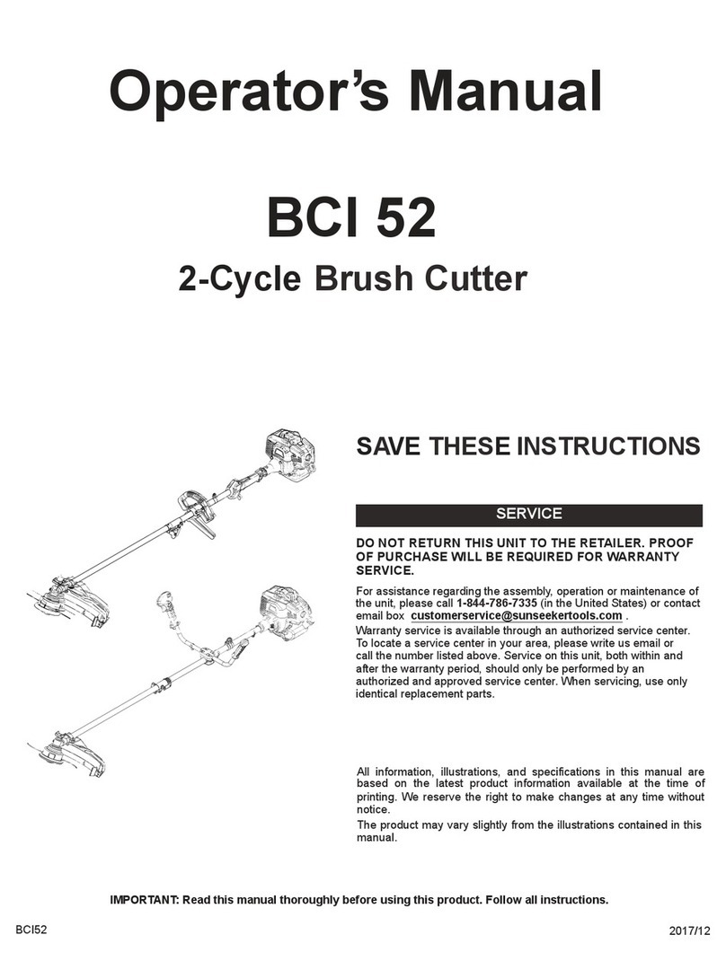 Sun Seeker BCI 52 Operator's manual