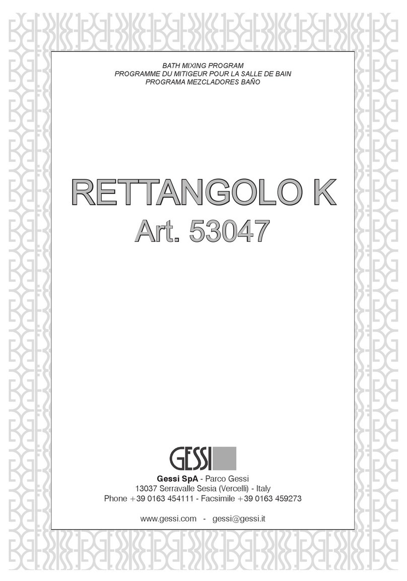 Gessi RETTANGOLO K 53047 Bath Mixing Program Gessi RETTANGOLO K 53047 Bath Mixing Program
