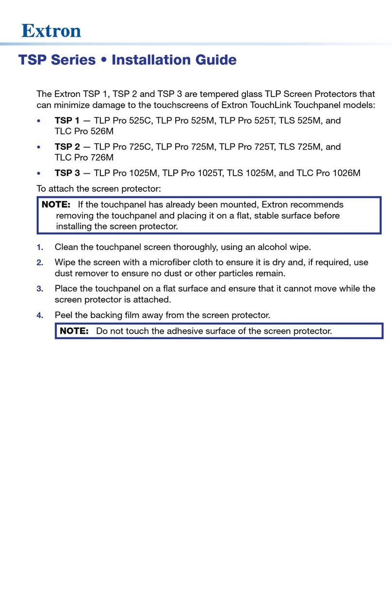 Extron electronics TSP 1 installation guide