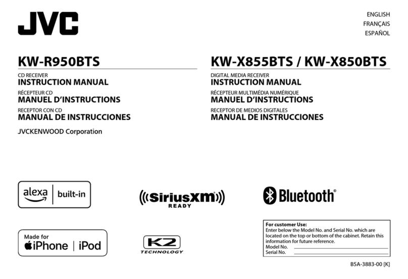 JVC KW-X850BTS User manual