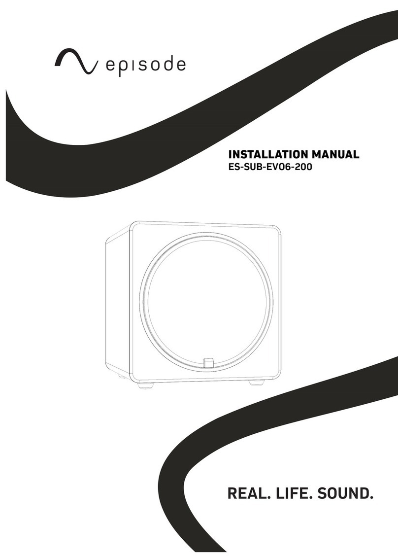 Episode ES-SUB-EVO6-200 installation manual