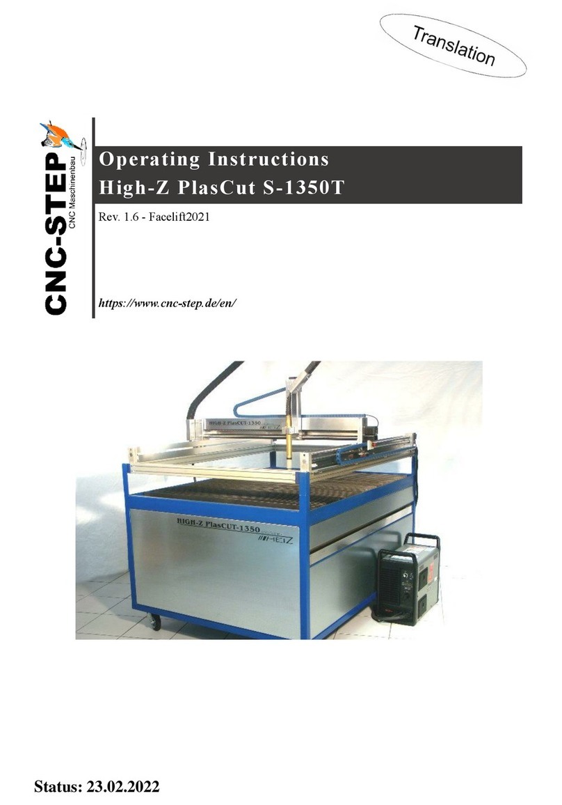 CNC-Step High-Z PlasCut S-1350T User manual