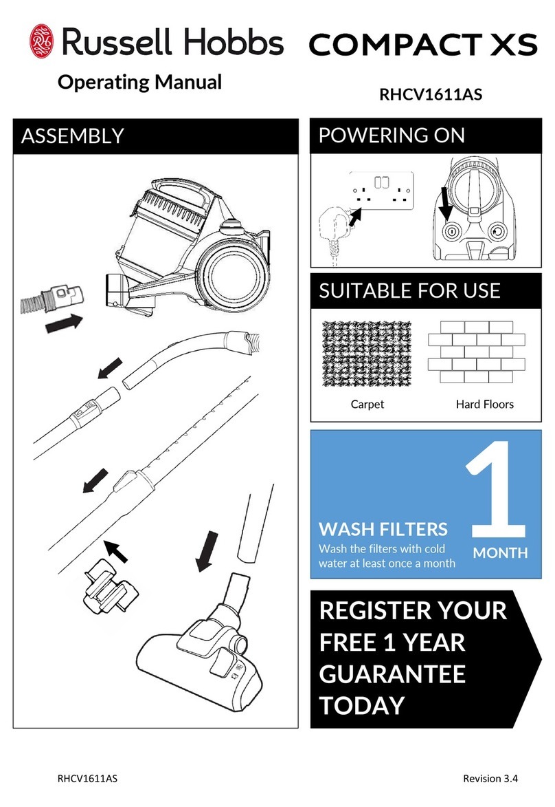 Russell Hobbs COMPACT XA RHCV1611AS User manual
