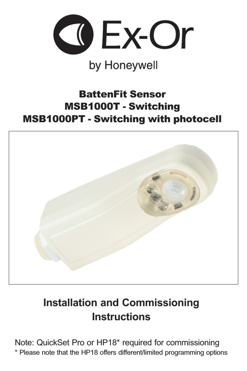 Honeywell Ex-Or BattenFit MSB1000T Installation and operation manual