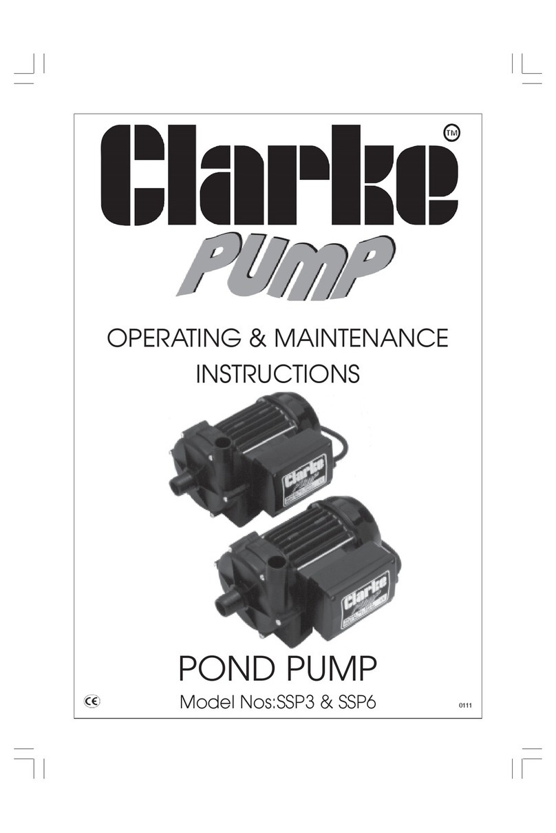 Clarke SSP3 Installation and operation manual