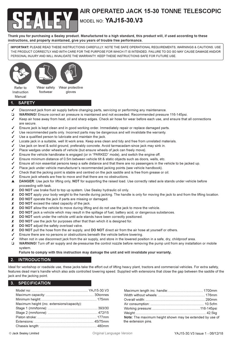 Sealey YAJ15-30.V3 User manual
