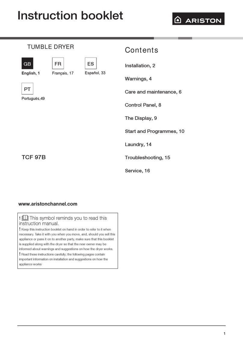 Ariston TCF 97B User manual