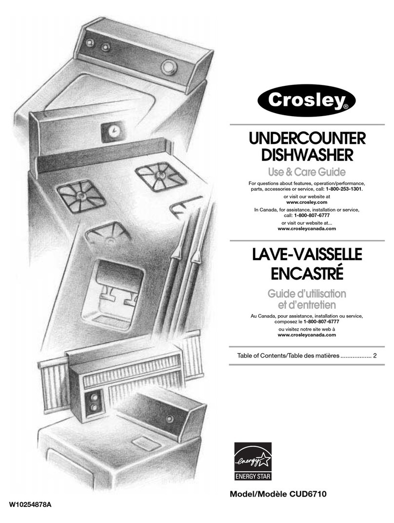 Crosley CUD6710 User manual