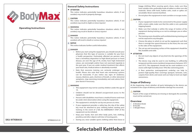 BODYMAX WTKB0035 operating instructions